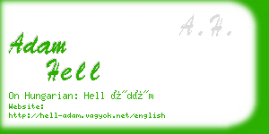 adam hell business card